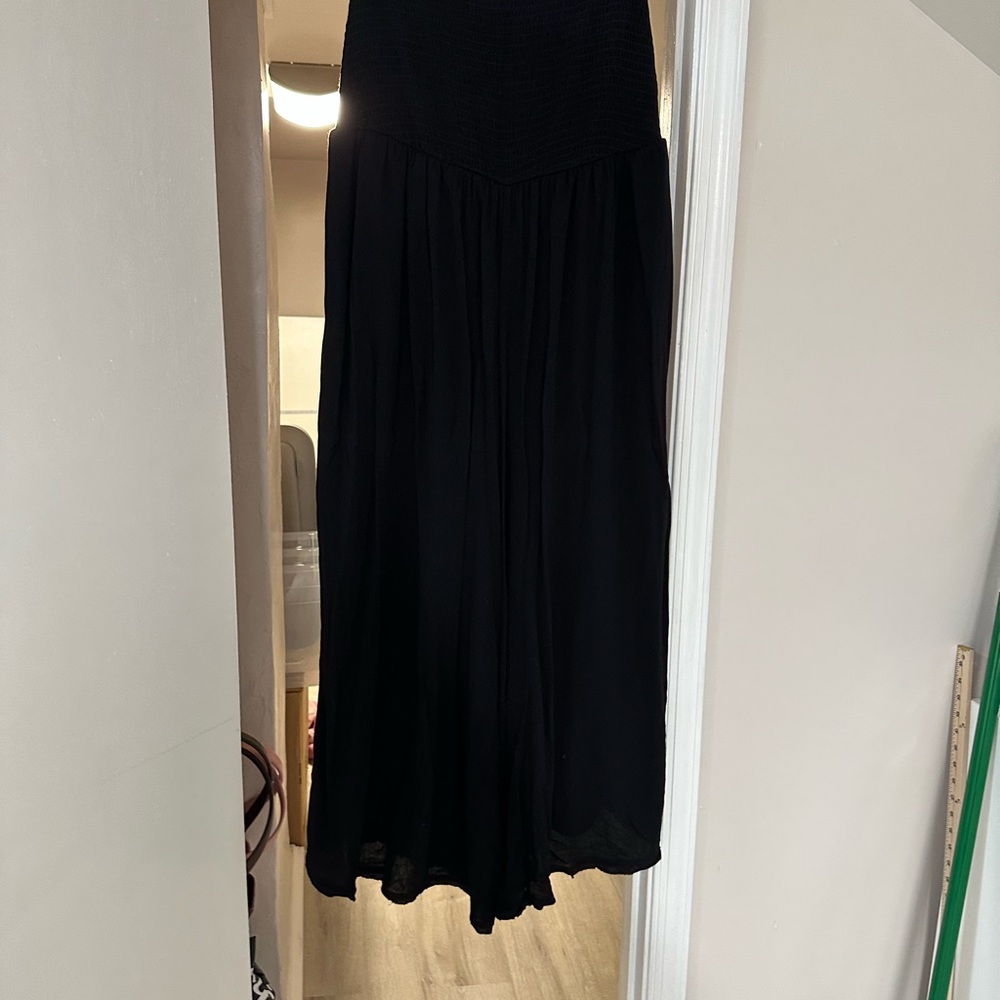 Torrid Black Pleated Maxi Jumpsuit